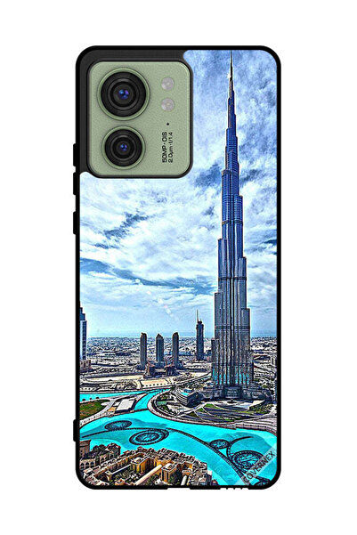 Covernex غطاء حماية لهاتف موتورولا إيدج 40 - برج خليفة - غيوم تلامس السحاب