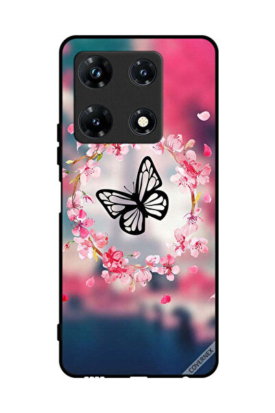 Covernex غطاء حماية لهاتف Infinix Note 30 Pro بتصميم فراشة وحلقات زهور