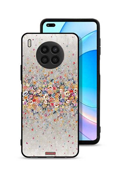 Tolwak غطاء حماية لهاتف Honor 50 Lite بنقشة زهور صغيرة وفن تجريدي