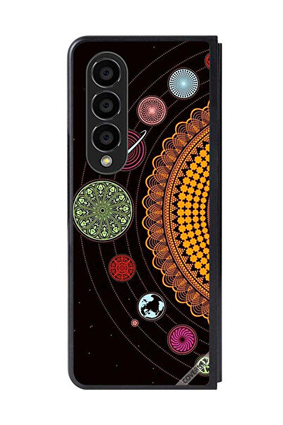 Covernex غطاء حماية لهاتف سامسونج جالاكسي زد فولد 4 بتصميم ماندالا للنظام الشمسي