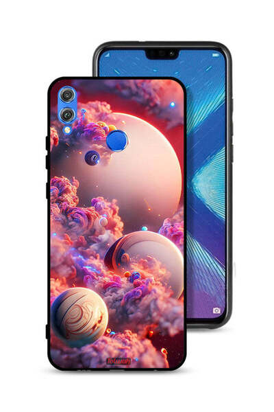 Tolwak غطاء حماية لهاتف Honor 8X بتصميم غيوم وفن تجريدي