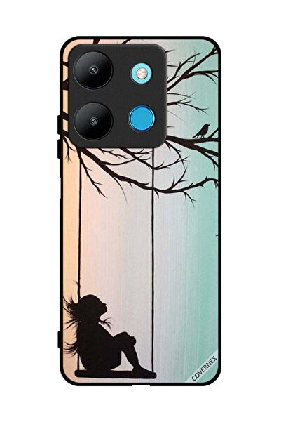 Covernex غطاء حماية لهاتف إنفينيكس سمارت 7 - رسمة فتاة صغيرة حزينة