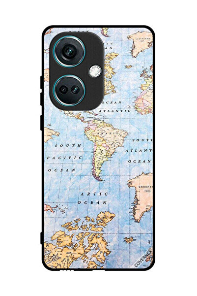 Covernex غطاء حماية لهاتف OnePlus Nord CE3 - خريطة العالم
