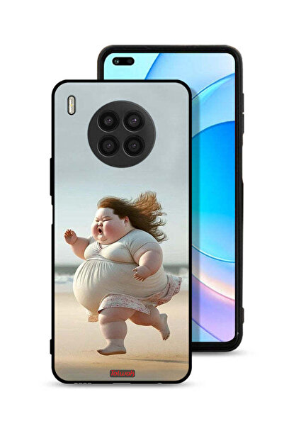 Tolwak غطاء حماية لهاتف Honor 50 Lite - فتاة سمينة تركض