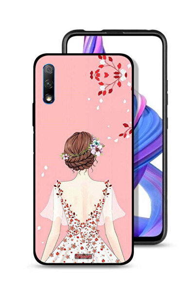 Tolwak غطاء حماية لهاتف Honor 9X (الصين) برسومات فتاة واقفة