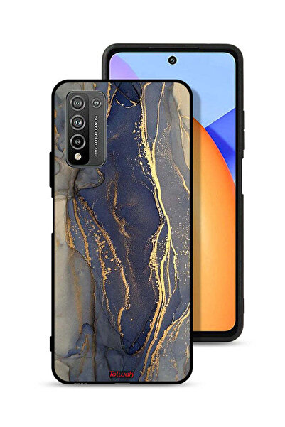 Tolwak غطاء حماية لهاتف Honor 10X Lite بنمط رخامي لامع