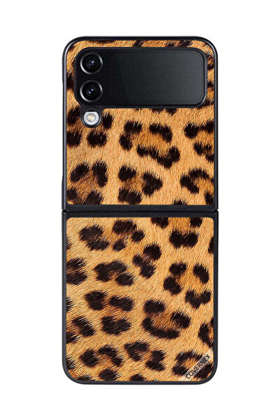 Covernex غطاء حماية لهاتف سامسونج جالاكسي زد فليب 4 بنقشة جلد النمر