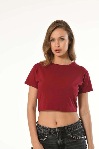 Mfö Life İç Giyim 5 Pieces Lycra Short Sleeve Crop 95% Cotton 5% Lycra