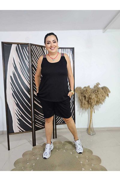 Melis Designer Plus Size Maria Shorts Set