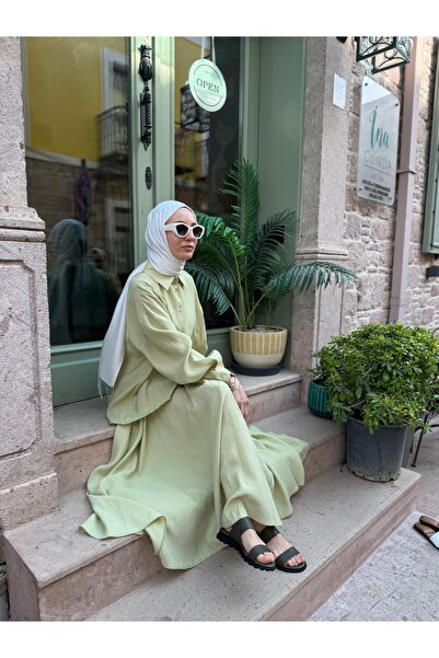 BABLACK صندل نسائي من Alla ذو شريطين باللون الكاكي