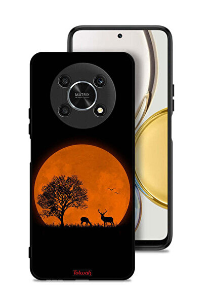 Tolwak Honor X9 5G Protective Case Cover Evening Moon Art