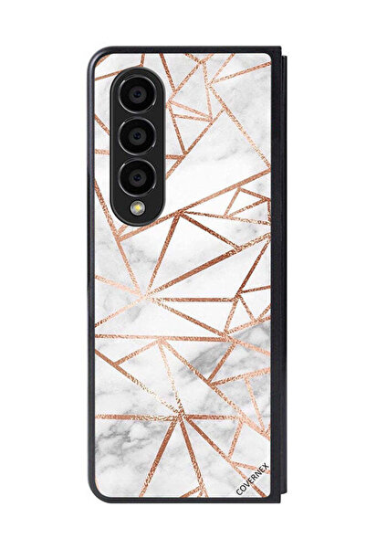 Covernex غطاء حماية لهاتف سامسونج جالاكسي زد فولد 4 بخلفية بنمط رخامي