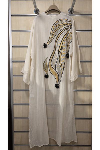 Park Moda Kimono Wave Pattern Raw Cotton