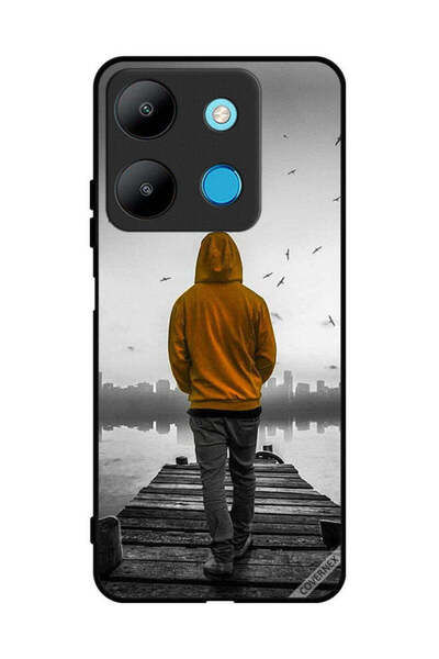 Covernex غطاء حماية لهاتف إنفينيكس سمارت 7 - حزين - فتى يمشي