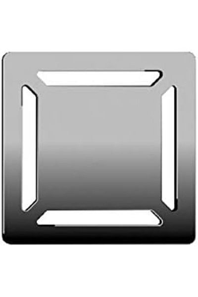Mena Rise V-Flow Square 5606974 Shower Channel, Side Outlet, 10X10 Cm, Dk 100 Cover, Glossy Cro