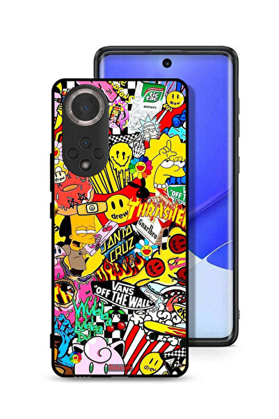 Tolwak غطاء حماية لهاتف Honor 50 بملصق أبيض