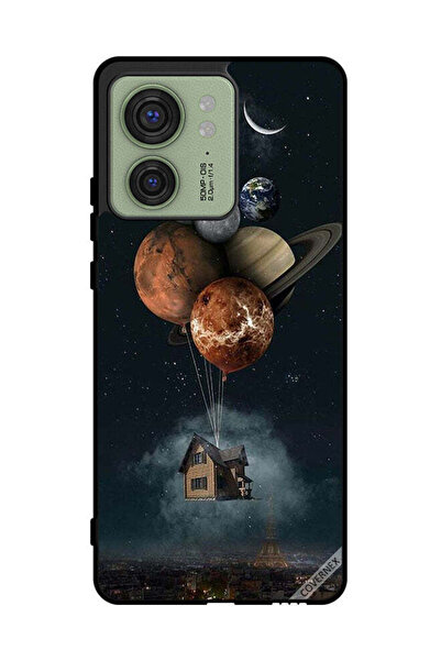 Covernex Protective Case Cover For Motorola Edge 40 Balloon Planets Takes Home