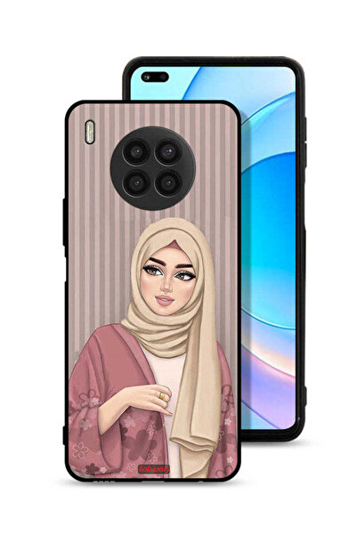 Tolwak غطاء حماية لهاتف Honor 50 Lite برسومات فتاة محجبة