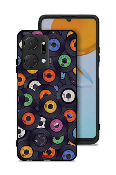 Tolwak غطاء حماية لهاتف Honor X7a بنقشة أقراص مضغوطة