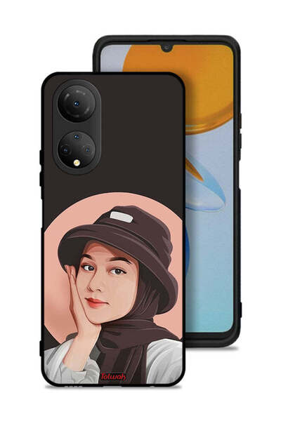 Tolwak Honor X7 Protective Case Cover Cute Hat Girl Paint Art