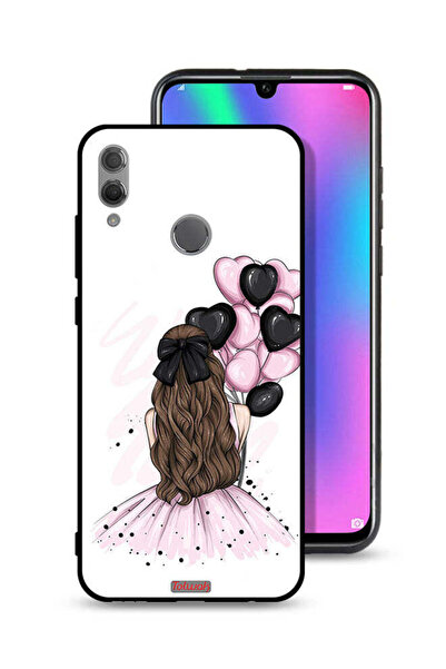 Tolwak غطاء حماية لهاتف Honor 10 Lite بتصميم فتاة تحمل بالونات