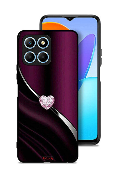Tolwak غطاء حماية لهاتف Honor X8 5G بتصميم قلب ماسي