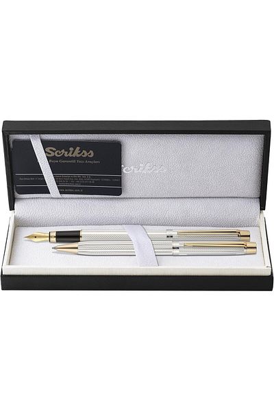 Mena Rise Şirinshop Venus 722 Fountain Pen Ballpoint Pen Set Chrome Gold 1108107
