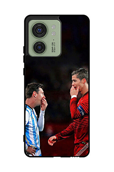 Covernex غطاء حماية لهاتف موتورولا إيدج 40 رونالدو وميسي في إطار واحد