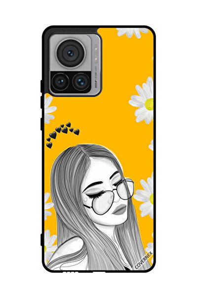 Covernex Protective Case Cover For Motorola Edge 30 Ultra Glasses Girl Art