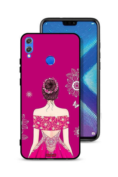 Tolwak Honor 8X Protective Case Cover Girl And Flowers Art