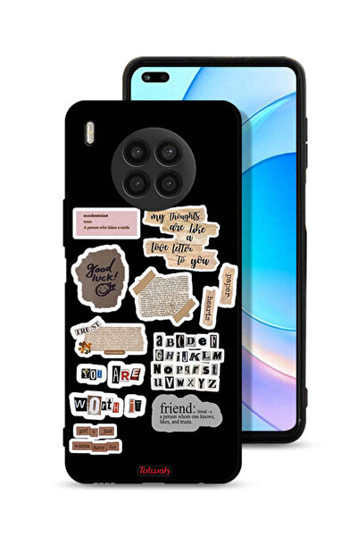 Tolwak غطاء حماية لهاتف هواوي نوفا 8i مع ملصقات اقتباسات الحظ السعيد