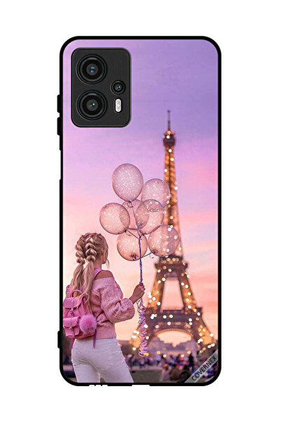 Covernex غطاء حماية لهاتف موتورولا موتو جي 13 - فتاة تحمل بالونات