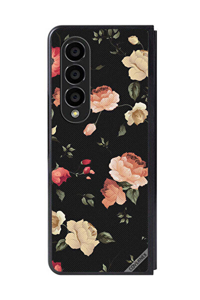 Covernex غطاء حماية لهاتف سامسونج جالاكسي زد فولد 4 بخلفية فنية زهرية