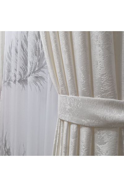 Perdelenoi by Igni Comex White-cream Sand Curtain 2pcs