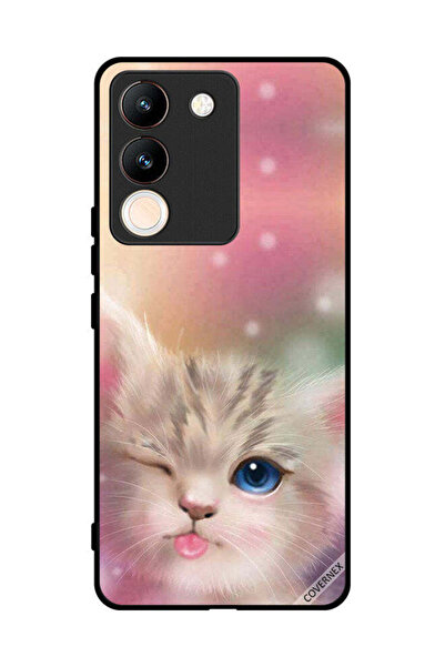 Covernex غطاء حماية لهاتف فيفو V29e - قطة لطيفة