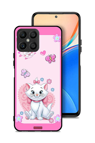 Tolwak Honor X8 4G Protective Case Cover Cute Lady Cat