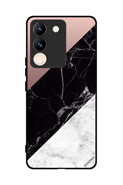 Covernex غطاء حماية لهاتف فيفو Y200 بنمط مزيج من الرخام واللون العادي