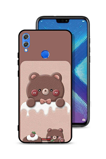 Tolwak غطاء حماية لهاتف Honor 8X بتصميم دب الفراولة