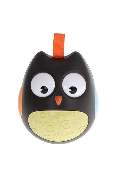 Ikonka Sensory toy for babies, KIK, Owl model, 3 months+, 10 x 9 x 11 cm, Brown