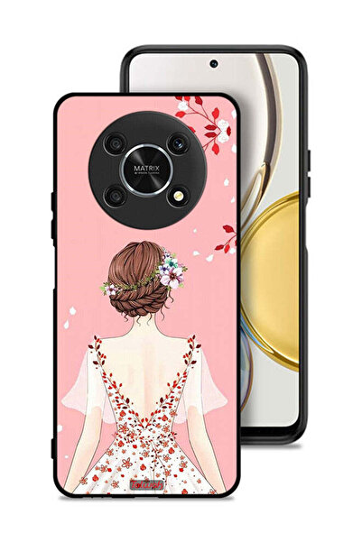 Tolwak غطاء حماية لهاتف Honor X9 5G برسومات فتاة واقفة