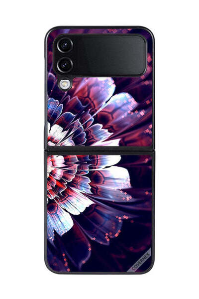 Covernex غطاء حماية لهاتف سامسونج جالاكسي زد فليب 4 مع زهرة كبيرة منعكسة على ...