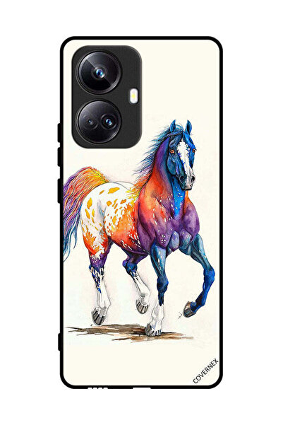 Covernex غطاء حماية لهاتف Realme 10 Pro Plus برسومات فنية لرسمة حصان