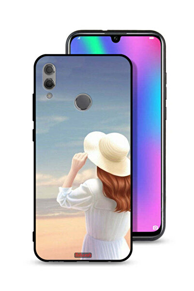 Tolwak غطاء حماية لهاتف Honor 10 Lite بتصميم فتاة قبعة واقفة