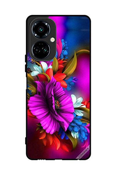 Covernex غطاء حماية لهاتف تكنو كامون 19 HD زهور فنية