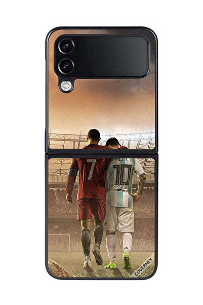 Covernex غطاء حماية لهاتف سامسونج جالاكسي زد فليب 4 ميسي وكريستيانو رونالدو