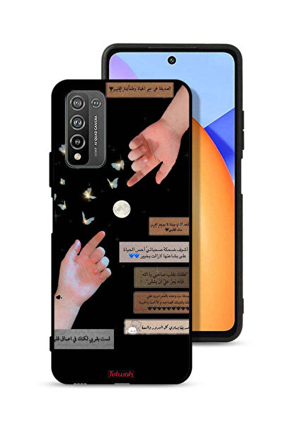 Tolwak غطاء حماية لهاتف Honor 10X Lite بعبارات عربية وأيدي ملامسة