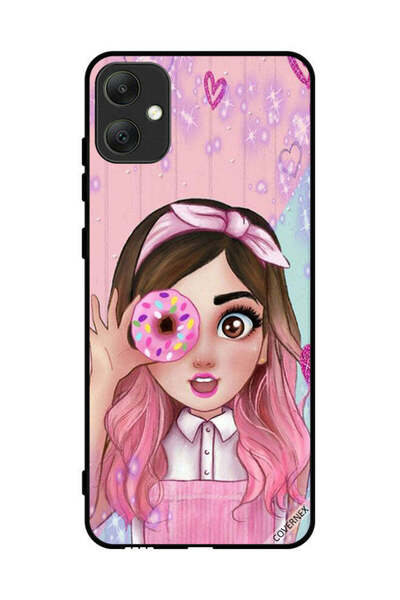 Covernex غطاء حماية لهاتف سامسونج جالاكسي A05 - رسم فتاة محبة للدونات