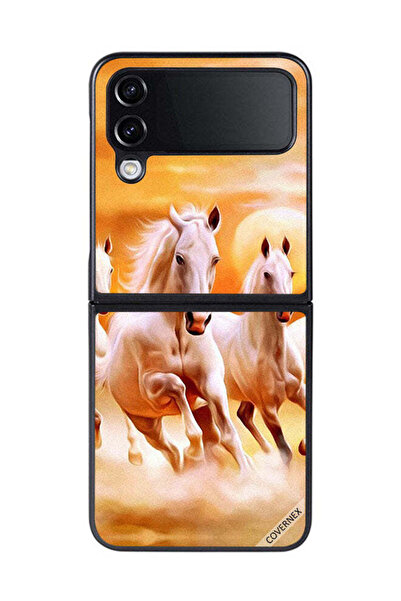 Covernex غطاء حماية لهاتف سامسونج جالاكسي زد فليب - 4 خيول تركض