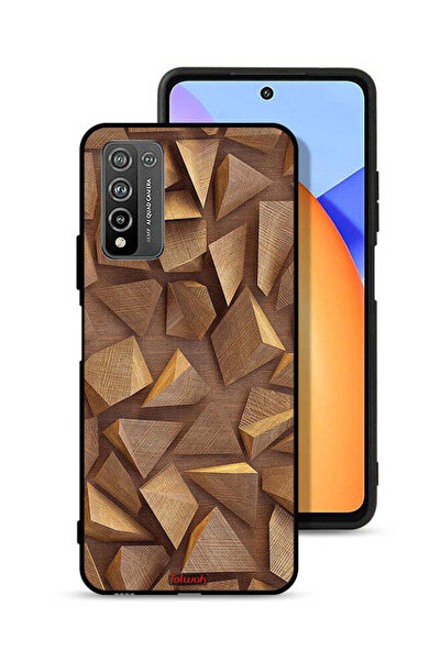 Tolwak Honor 10X Lite Protective Case Cover Wood Pieces Art