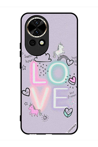 Covernex غطاء حماية لهاتف هواوي نوفا 12 - قلب حلو وحب وحيد القرن